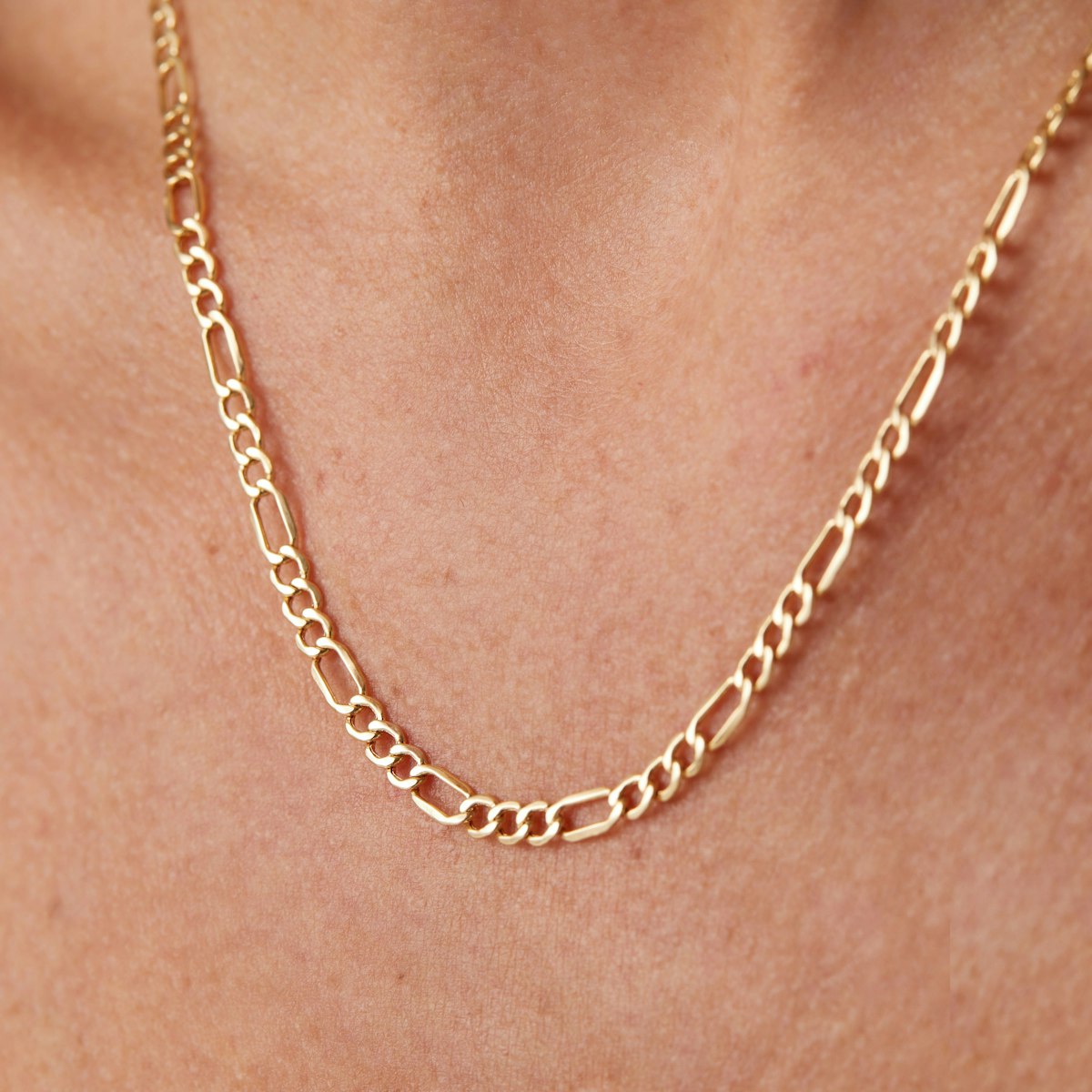 14K Gold Figaro Chain Necklace - 16__A_0433.jpeg