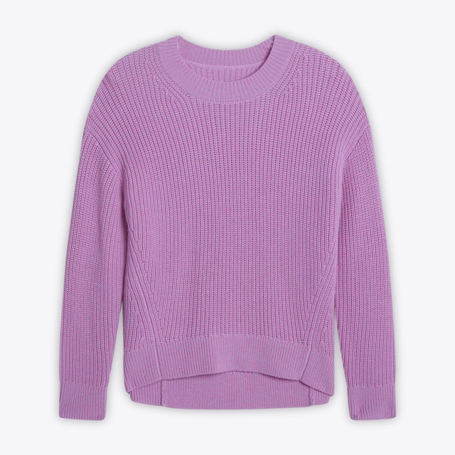 Merino Wool Ribbed Crewneck Sweater