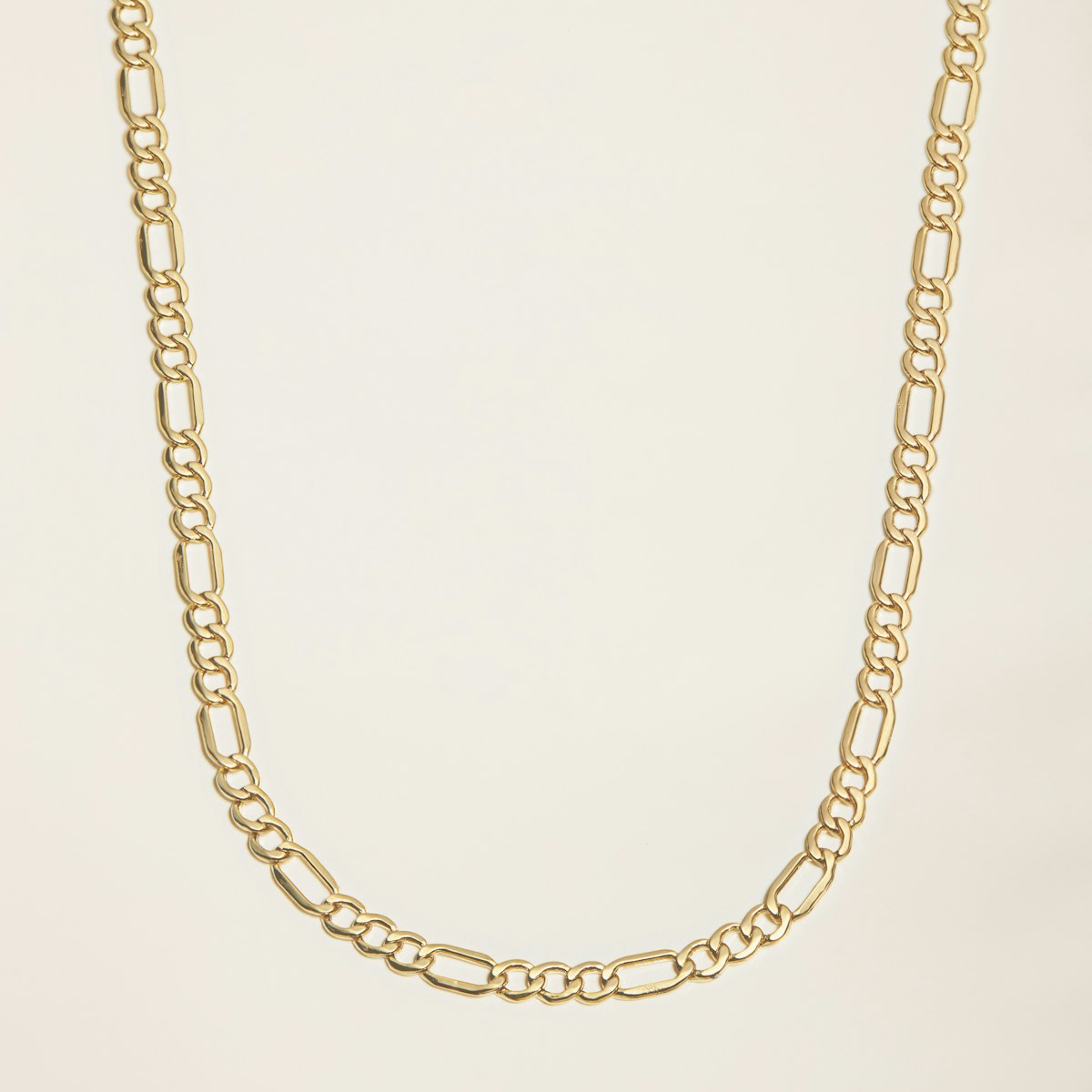 14k Solid Gold Figaro Chain Necklace