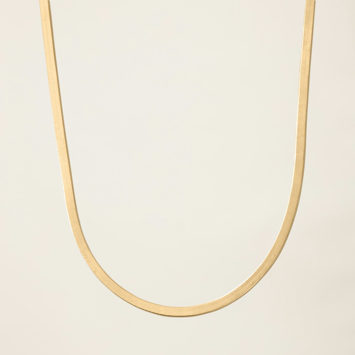 14k Solid Gold Herringbone Chain